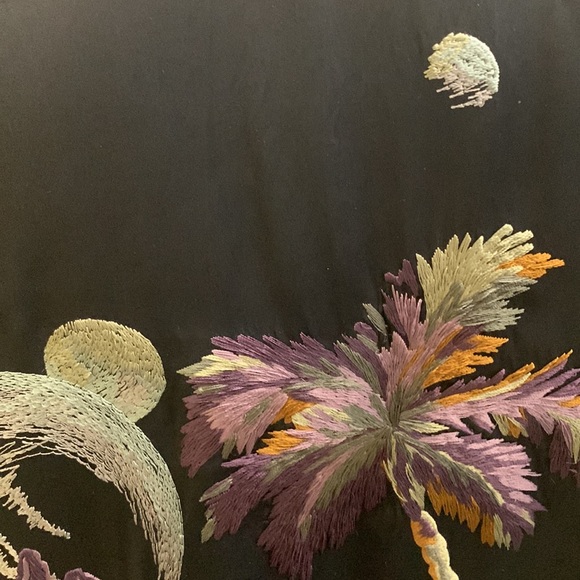 Auth Coach embroidered landscape oversized Souvenir varsity luxe bomber jacket - Picture 6 of 12